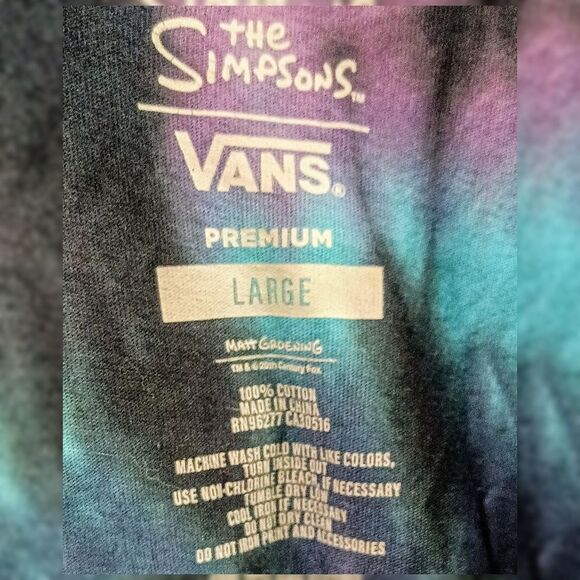 Vans x The Simpsons Otto tie dye Retro style Party Hearty t-shirt (L) Unisex - Picture 6 of 7